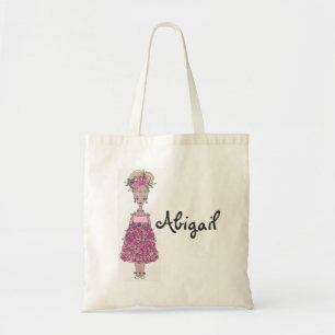 Flower Girl Tote Bag - Personalize (Abigail) Tygkasse