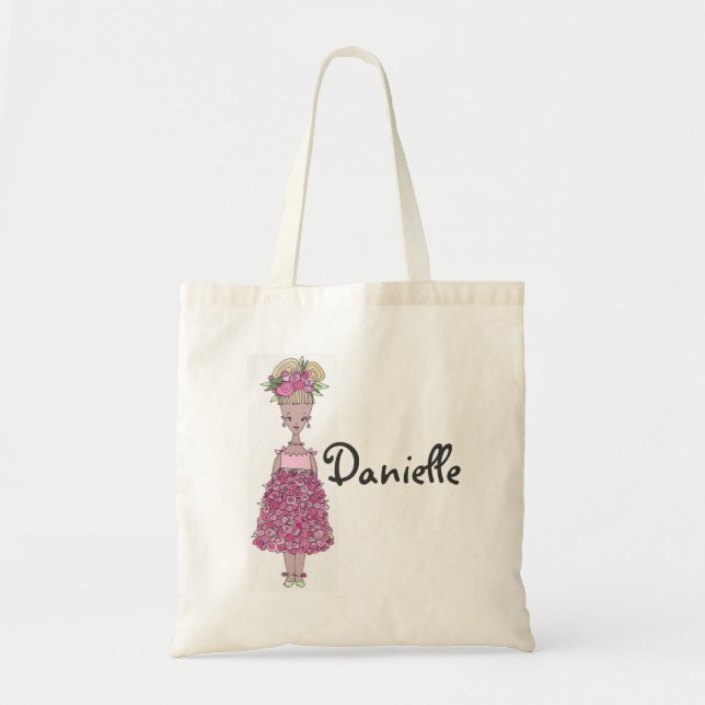 Flower Girl Tote Bag - Personalize - Danielle Tygkasse (Framsidan)