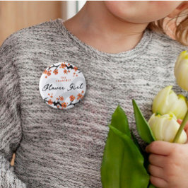FLOWER GIRL Tropical Flowers Swirls Chic Bröllop Knapp