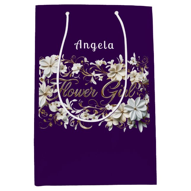 Flower Girl White Lila Guld (Framsidan)
