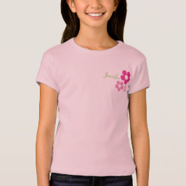 Flower Girl with Namn - Girls Baby Doll Tee
