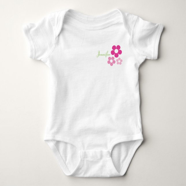 Flower Girl with Namn - Infant T Shirt (Framsida)