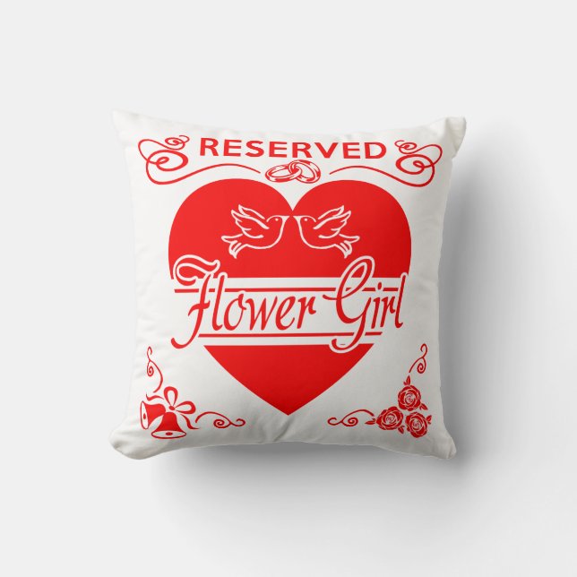 Flower Girl's Cushion Reserved for the Flower Girl Kudde (Framsida)