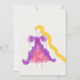 Flower Girls Princess Collection Rapunzel Card Inbjudningar