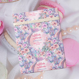 Flower Glitter Mermaid Tail 3rd Birthday Presentpapper