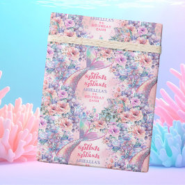 Flower Glitter Mermaid Tail 8th Birthday Presentpapper