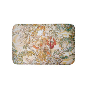 Flower Goddess Art nouveau Badrumsmatta