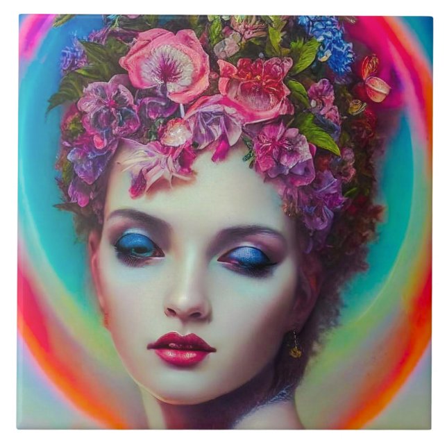 Flower Goddess Kakelplatta (Framsidan)