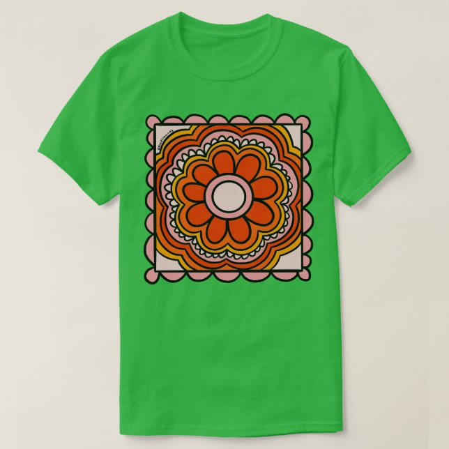 Flower Granny Square T Shirt (Design framsida)