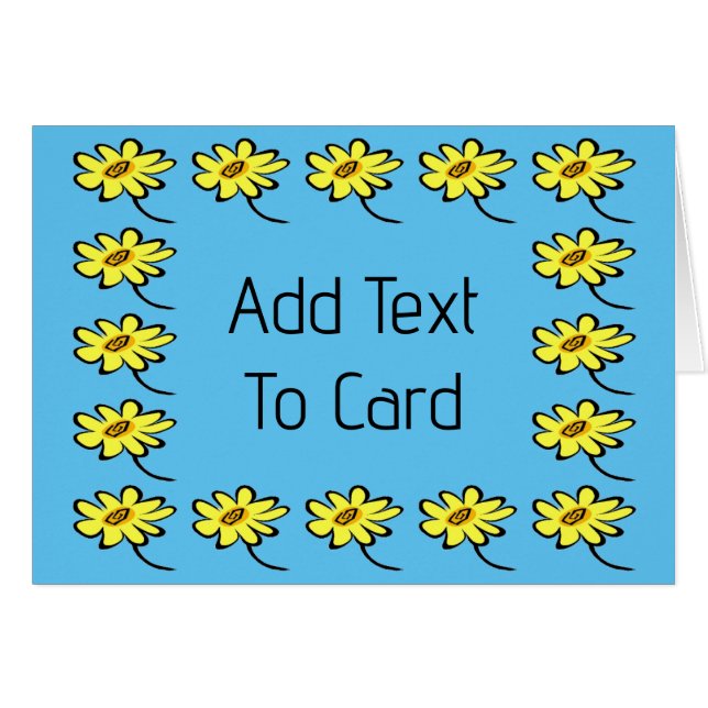 Flower gräns hälsningskort (Framsidan Horizontal)