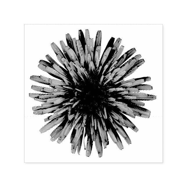 Flower Graphical Dandelion Decor Självfärgande Stämpel (Design)