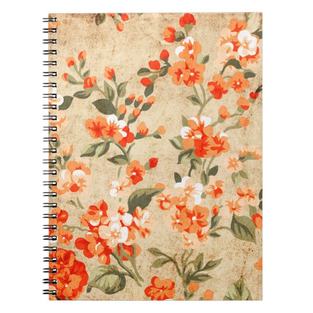 Flower grunge art anteckningsbok (Framsidan)