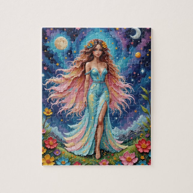 Flower guddess puzzel pussel (Vertikal)