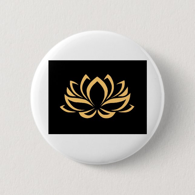 Flower Guld Golden Lotus Knapp (Framsida)