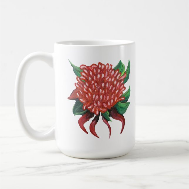 Flower Hand plockade Waratah Coffee Mugg (Vänster)