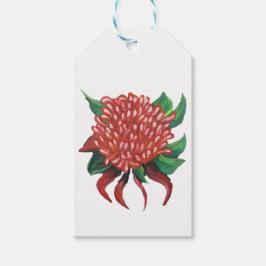 Flower Hand plockade Waratah Stickers Presentetikett