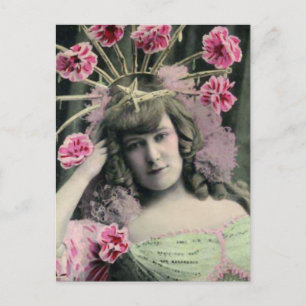 Flower Hat Vykort