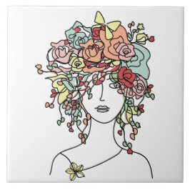 Flower Head Tile Jasmine Kakelplatta