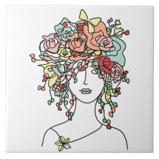 Flower Head Tile Jasmine Kakelplatta