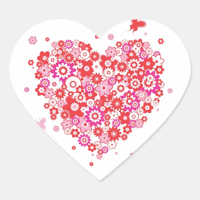 Flower Heart 1 - märke (Framsida)