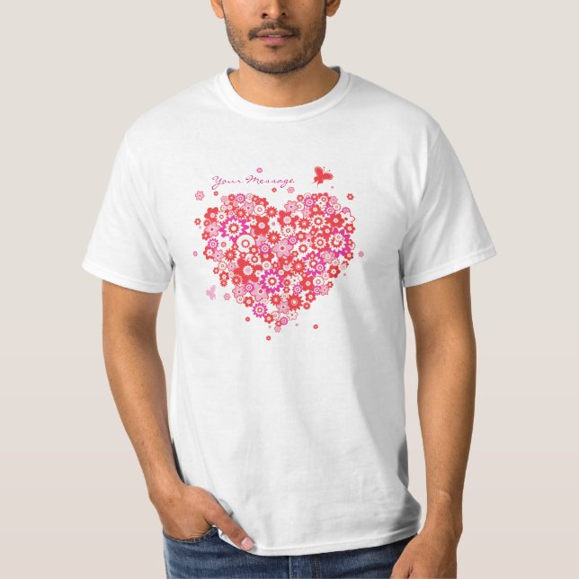 Flower Heart 1 Shirt T-shirt (Framsida)