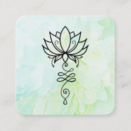 *~* Flower Helig Geometry Nirvana Yoga Lotus    Fyrkantigt Visitkort