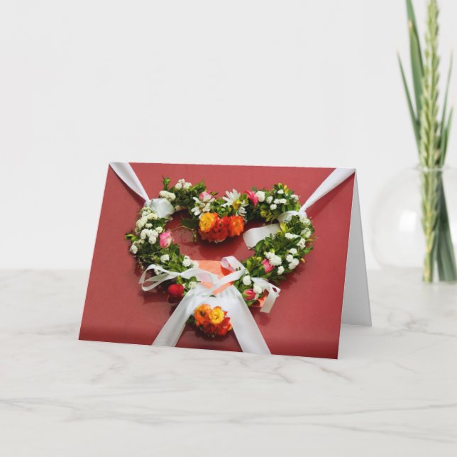 Flower Hjärtsandningskort Helgkort (Framsida)