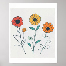 FLOWER HOME WALL ART POSTER