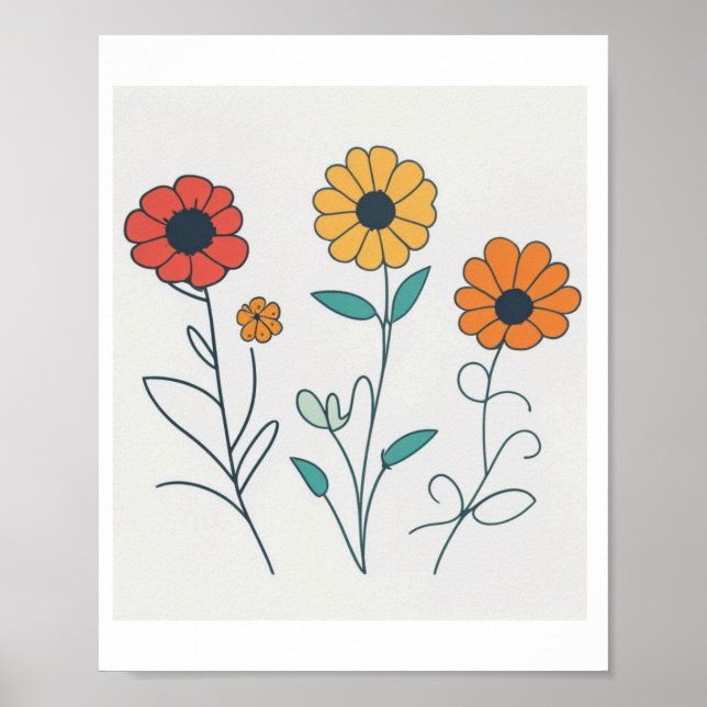 FLOWER HOME WALL ART POSTER (Framsidan)