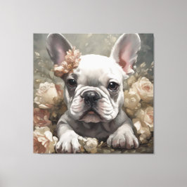 Flower Hund aveln Porträtt 14 Canvastryck