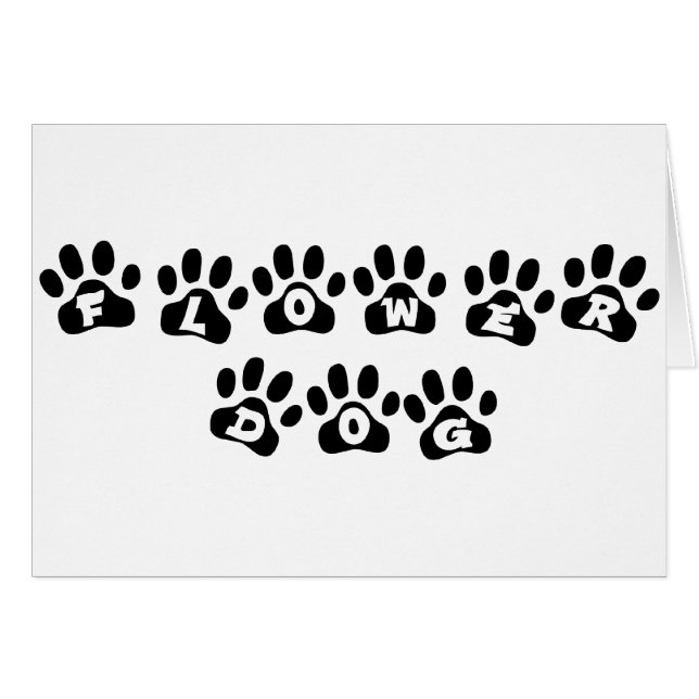 Flower Hund Hälsningskort (Framsidan Horizontal)