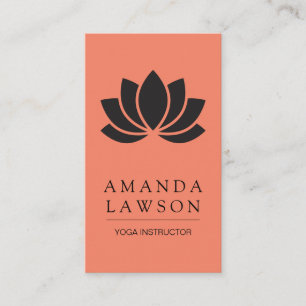 Flower Icon Yoga Visitkort