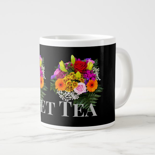 Flower Image Sweet Tea Text namn Specialty Mugg Ko Jumbo Mugg (Framsida höger)