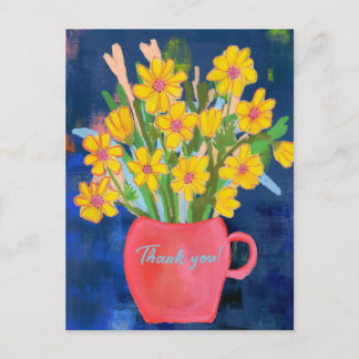 Flower Impression Thank you Vykort