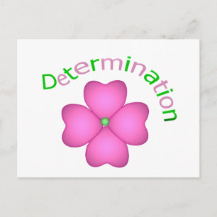 Flower inspirational Determination Vykort