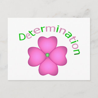 Flower inspirational Determination Vykort