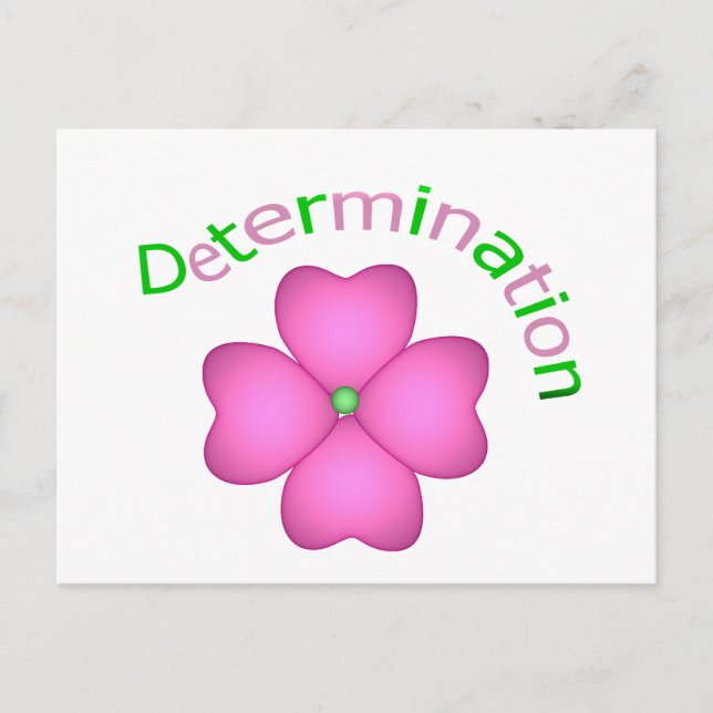 Flower inspirational Determination Vykort (Framsida)