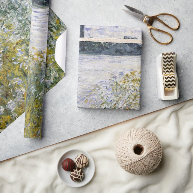 Flower Island nära Vétheuil, Claude Monet Presentpapper (Hantverk)