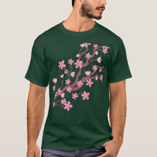 Flower Japansk Blommar Sakura Vintage T Shirt