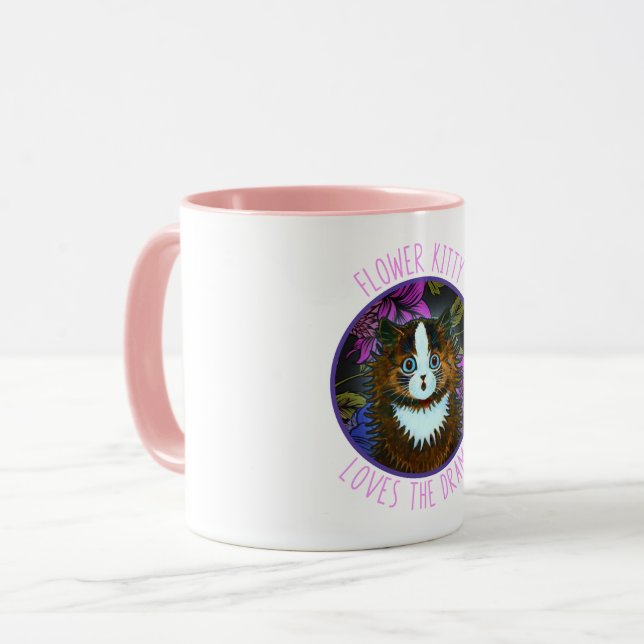 FLOWER KITTEN CAT COFFEE MUGG (Framsida vänster)
