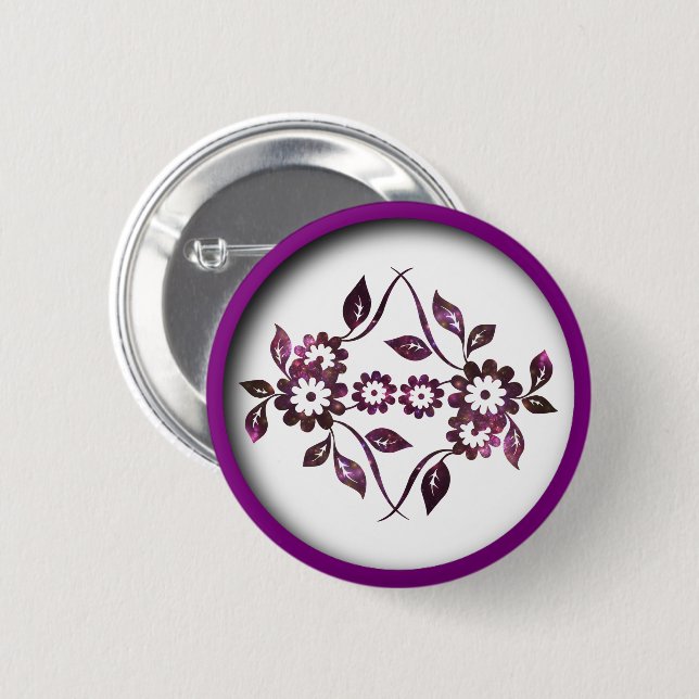 Flower-knapp Knapp (Framsida & baksida)
