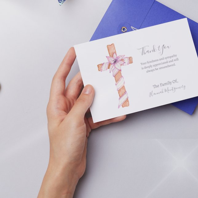 Flower Kor Photo Sympathy Funeral Card Anteckningskort (Skapare uppladdad)