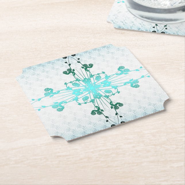 Flower Kor Underlägg Papper (Vinklad)