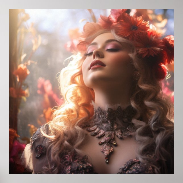 Flower Krona Dam Poster (Framsidan)