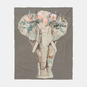 Flower Krona Elephant II Fleecefilt