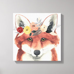 Flower Krona Forester Fox Canvastryck