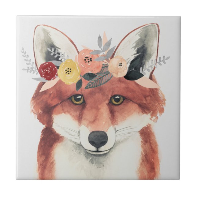 Flower Krona Forester Fox Kakelplatta (Framsidan)