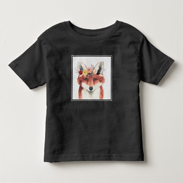 Flower Krona Forester Fox T Shirt (Framsida)