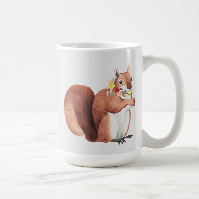Flower Krona Forester Squirrel Kaffemugg (Höger)