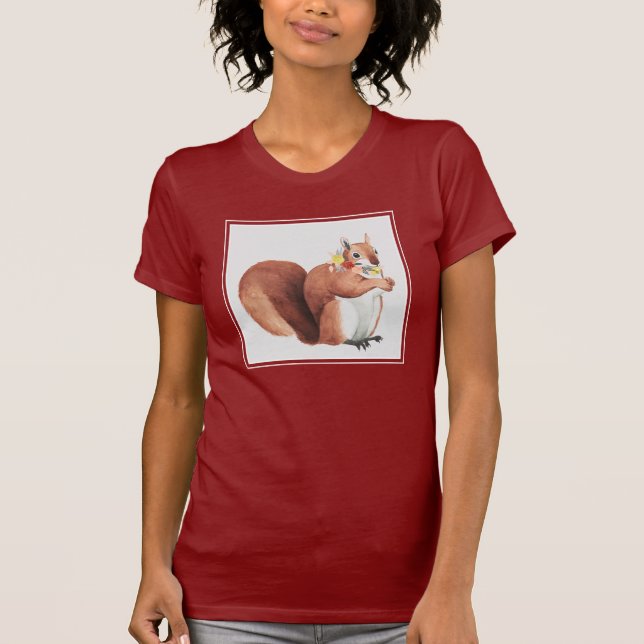 Flower Krona Forester Squirrel T Shirt (Framsida)